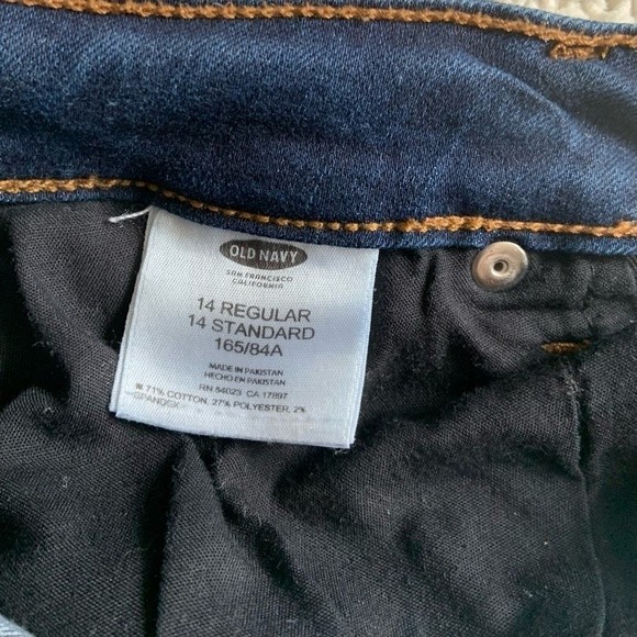 Women's Old Navy Rockstar Super Skinny Denim Jeans Mid Rise, 14 Dark Wash - Picture 3 of 8